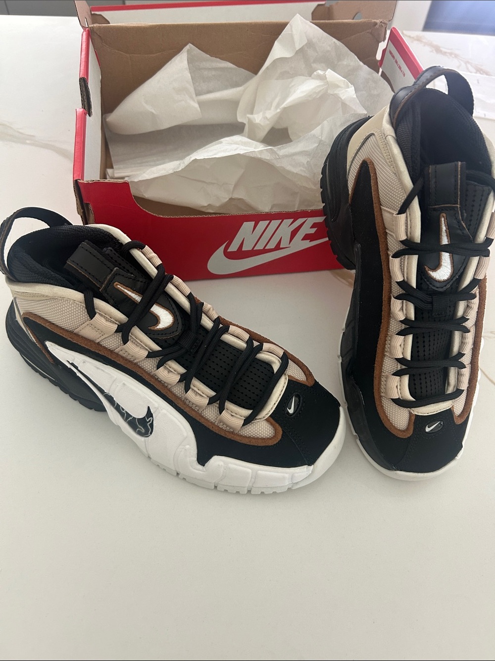 Nike Black, Cream & Brown Athletic Sneakers